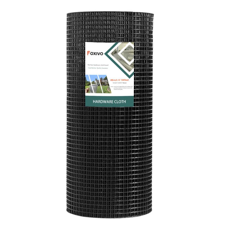 Buy FOXIVO 4ft x 100ft 1/2inch Hardware Cloth 19 Gauge Black Vinyl