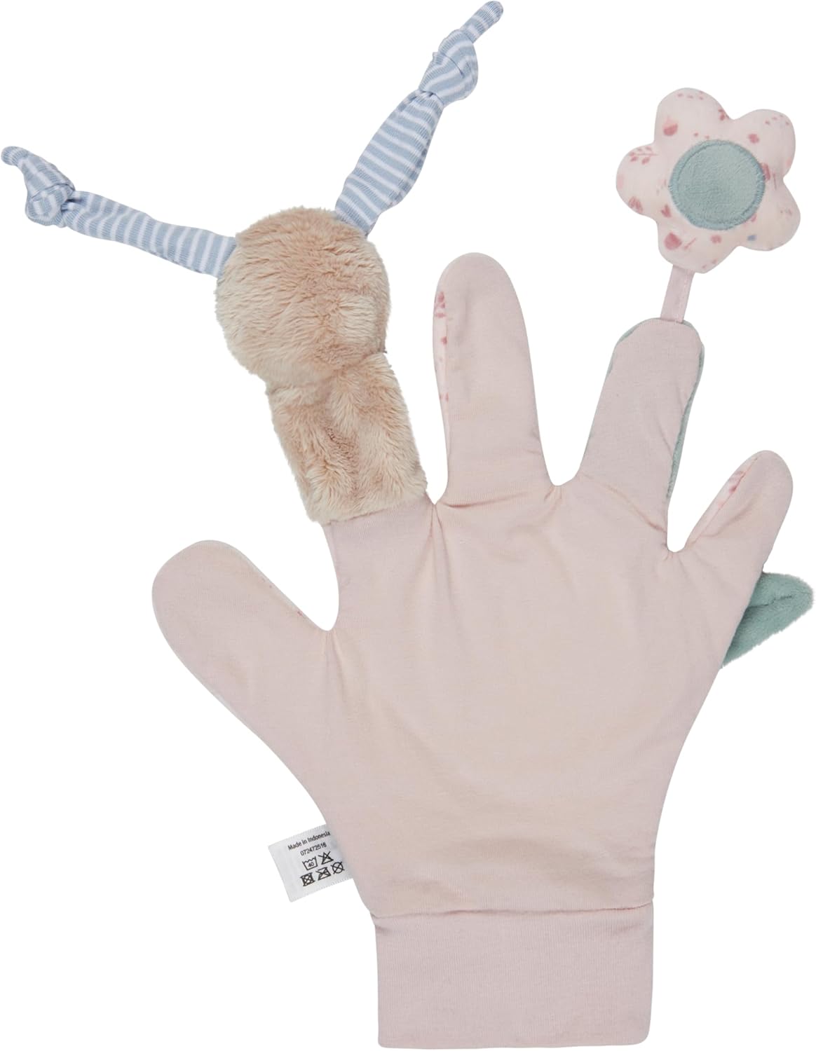 Motor Skill Development Hand Puppet Hanni with Rattle, Crinkle Paper and Mirror by Sterntaler