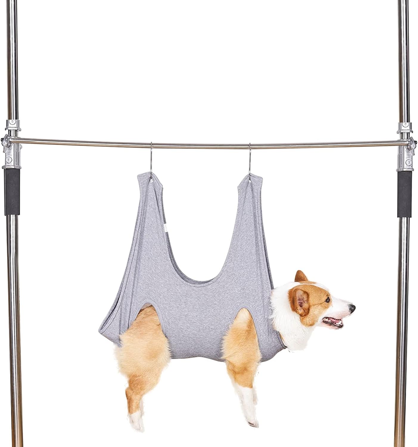 Pet Grooming Hammock Helper, Soft and Comfortable Flannel Dog Cat Restraint Bag with Hangers, 2 In 1 Super Absorbent Pet Bath Drying…