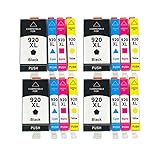  TASLIN OEM 12 pièces 920XL Cartouche d\'encre Compatible for HP920XL 920 hp920 H-P 920 for imprimantes H-P Off1sejet 6500 6500A 6000 7000 7500 7500A Accessoires (Color : 4set)