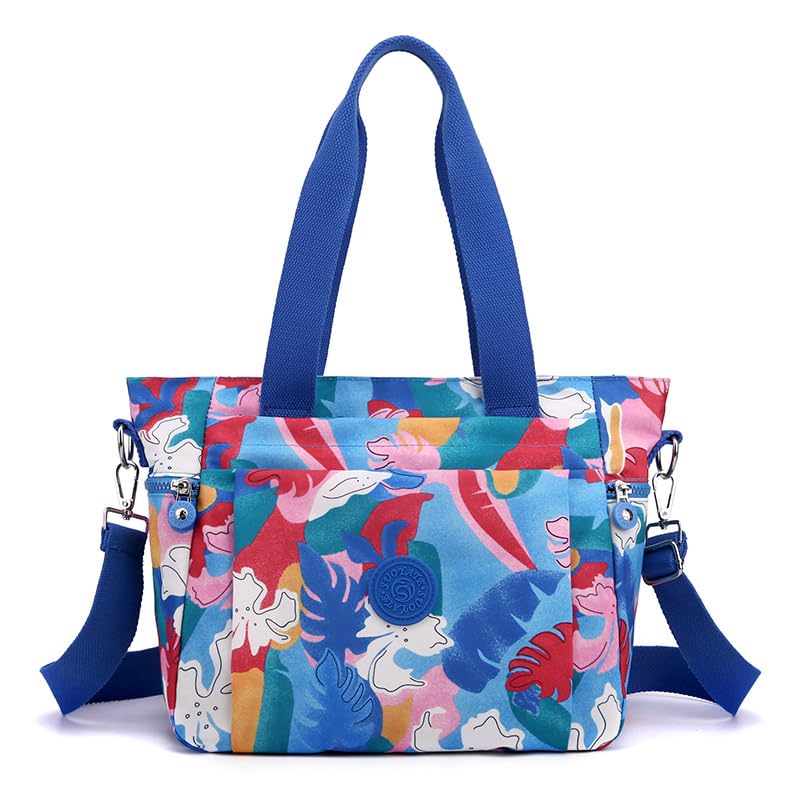 FURN ASPIRE Premium Nylon Waterproof Handbags for Womens Shoulder Bags Crossbody Bag With Two-Tone Floral Design Ladies Messenger Bag For Daily Use, Work, or Travel. (Blue) (B0CK2QCXK2) Amazon Price History, Amazon Price Tracker