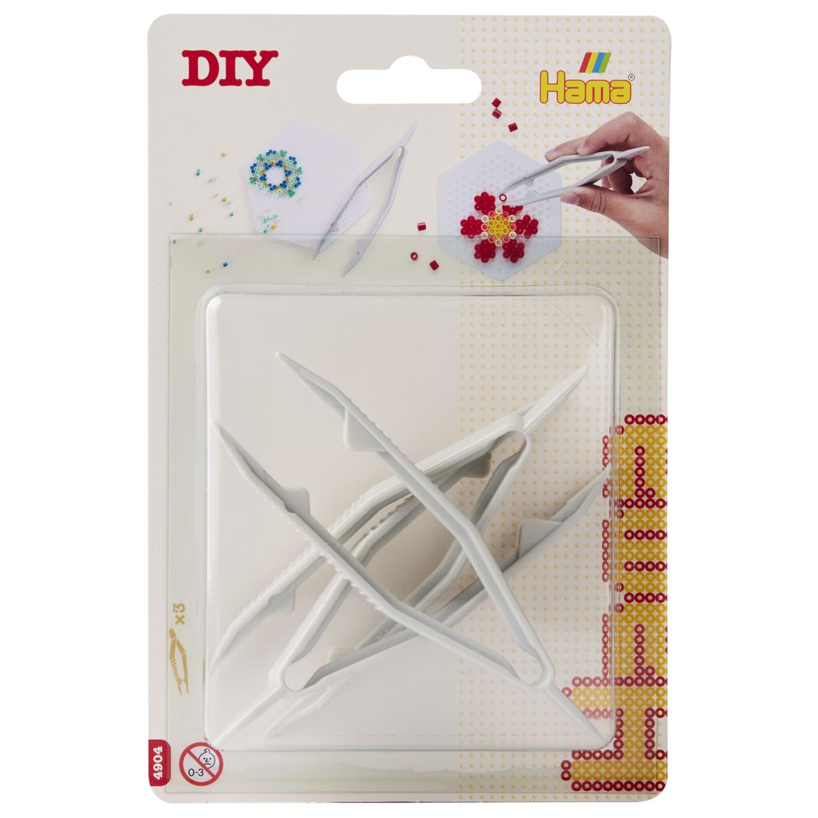 Hama – Lot De 3 Pinces Pour Perles à Repasser – Blanche – Loisirs Créatifs – 4904
