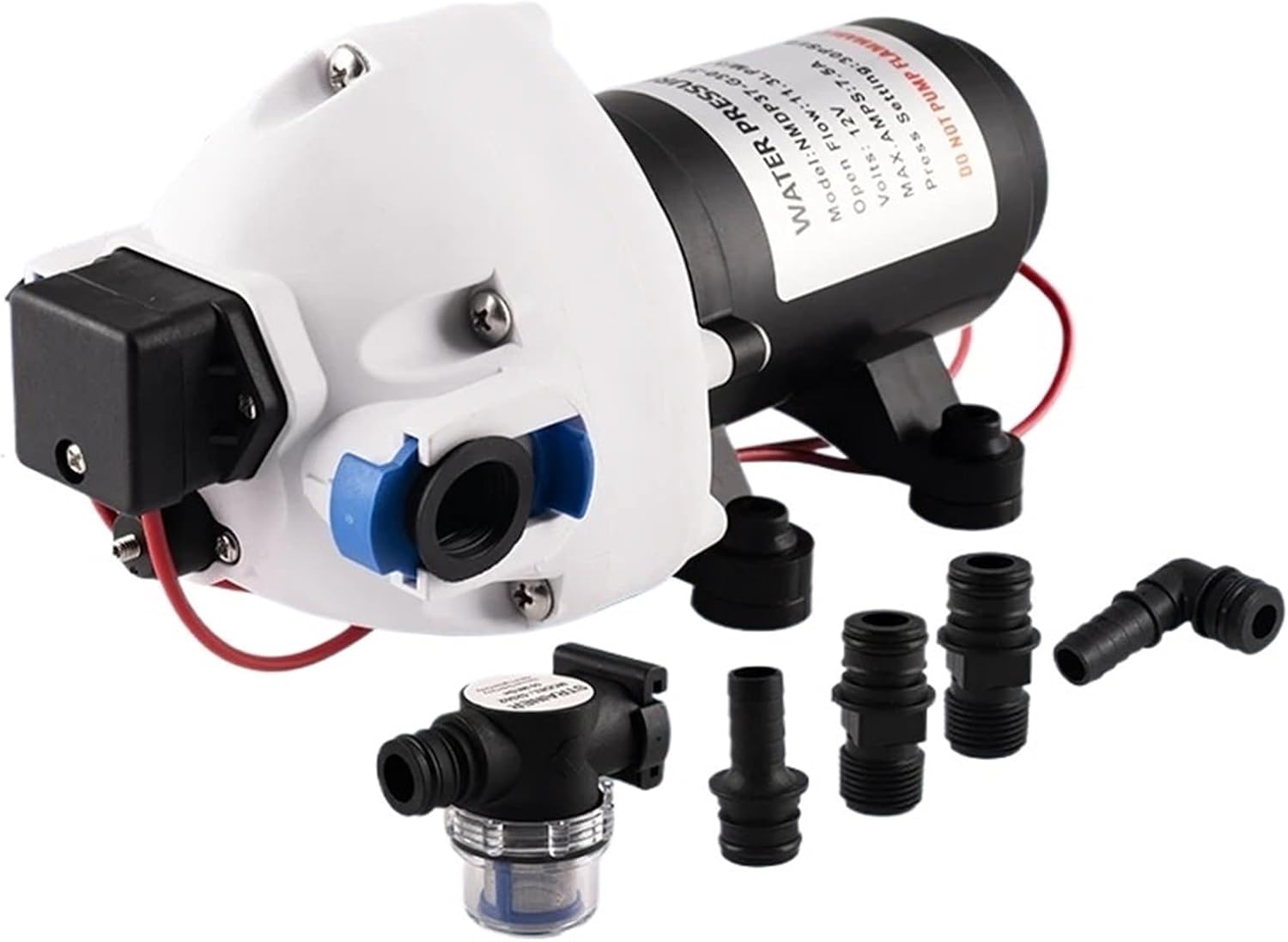 RV Water Pump - Self-Priming Electric Diaphragm Pump, 12V High-Pressure DC Booster Pum