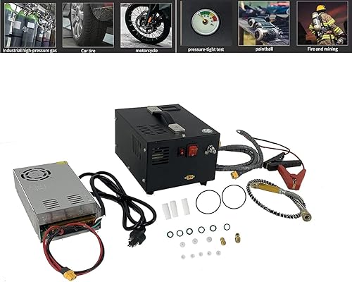 Miniatura 4 de Pcp Compresor de aire, 4500Psi 30Mpa 300Bar, sin aceiteagua, bomba de compresor de aire de alta presión, compresor de aire portátil y juego de