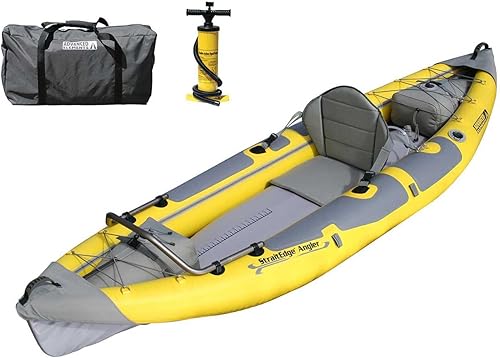 Vista 7 de Advanced Elements StraitEdge™ Angler Inflatable Kayak - AE1006-ANG Fishing Kayak with Rod Holders and Bag and Pump