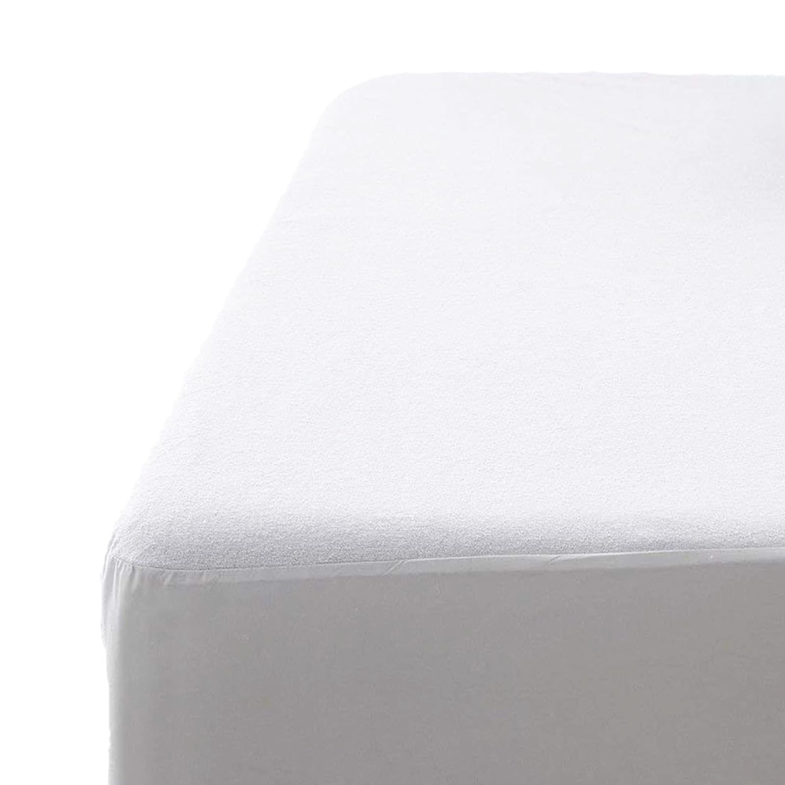 Terry Waterproof Mattress Protector โ Hypo-allergenic, Breathable and Fitted Soft Sheet Protector- Durable and Comfortable Protector (White, Single Bed(191 x 91cm))