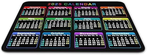 Miniatura 4 de Alfombrilla de mouse con calendario con patrón de mármol rosa 2024, alfombrilla de mouse de goma natural, alfombrilla de mouse para juegos creativa