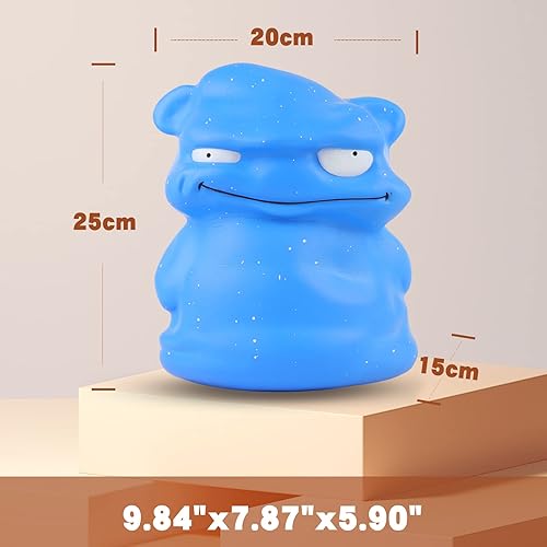 Miniatura 3 de Anboor Esponjosos de 9.8 pulgadas tamaño jumbo, monstruo kawaii color azul, juguete suave perfumado de crecimiento lento, alivio del estrés,