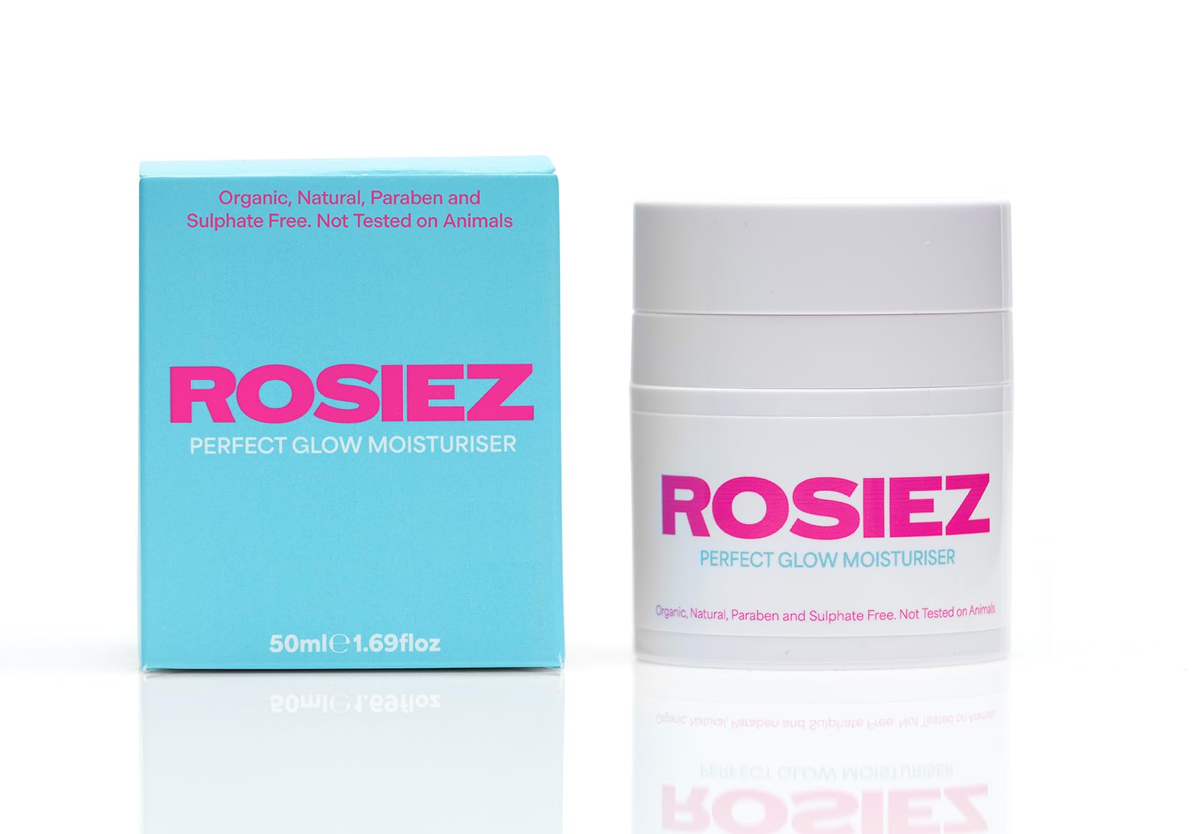 Rosiez Perfect Glow Pump Moisturiser - Gentle Formula for Teens and Tweens - Made in the UK Vegan - Suitable for Sensitive Skin 50ml