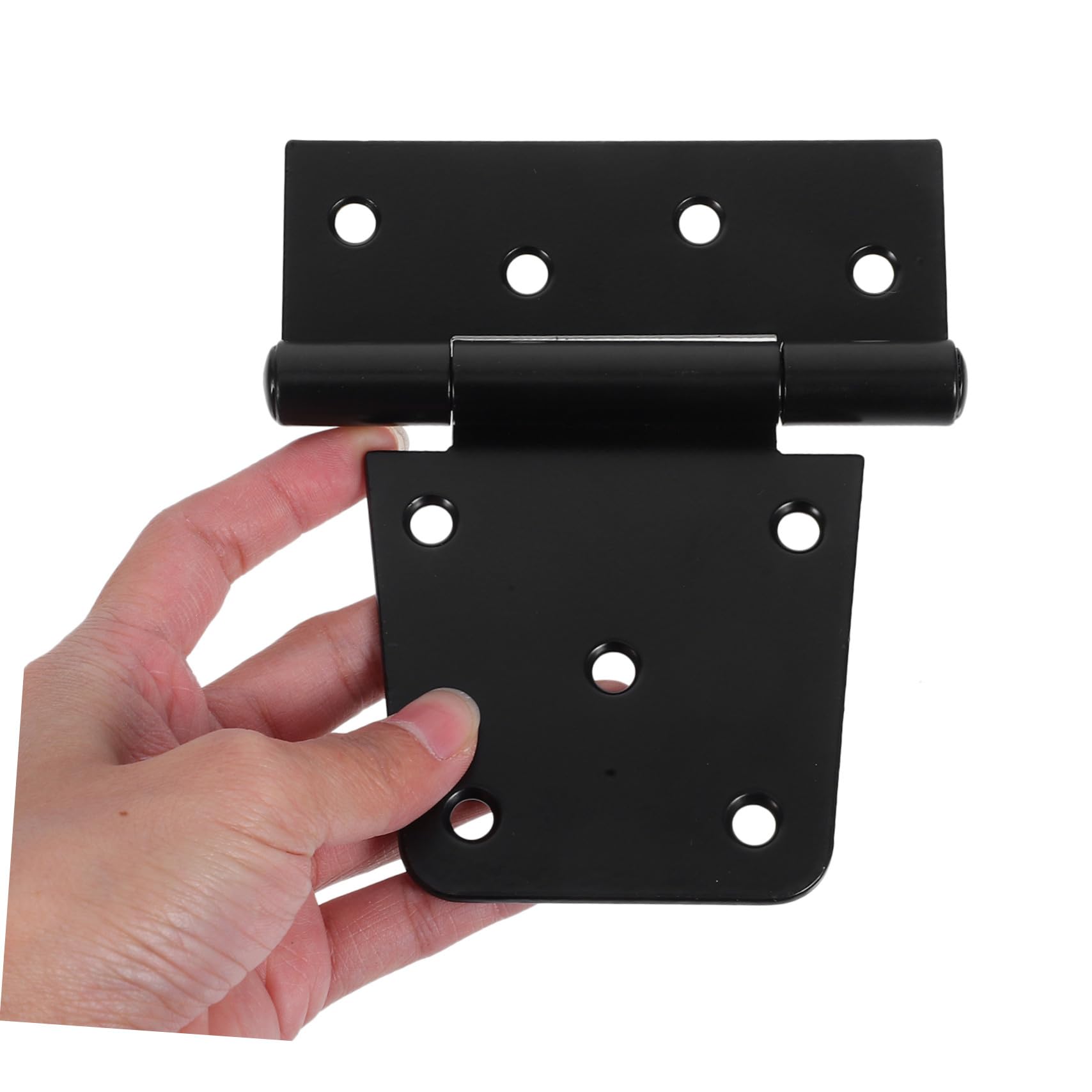 POPETPOP 2pezzi Cerniere Per Porte t Pesanti in Acciaio Nero Opaco Resistenti e Antiruggine Per Cancelli Scaffali e Mobiletti Con Fissaggi Adatti Utilizzo Interno Ed Esterno