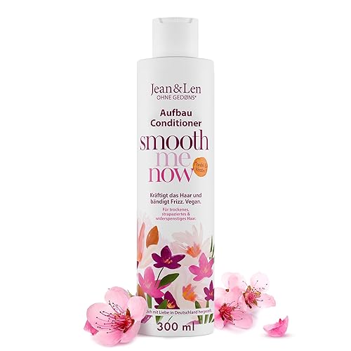 Jean & Len Conditioner Aufbau Mandel & Keratin, für strukturgeschädigtes Haar, bändigt Frizz und verleiht Glanz, Haarconditioner mit pflanzlichem Keratin, ohne Parabene & Silikone, vegan, 300 ml - 300 ml (1er Pack) - Conditioner