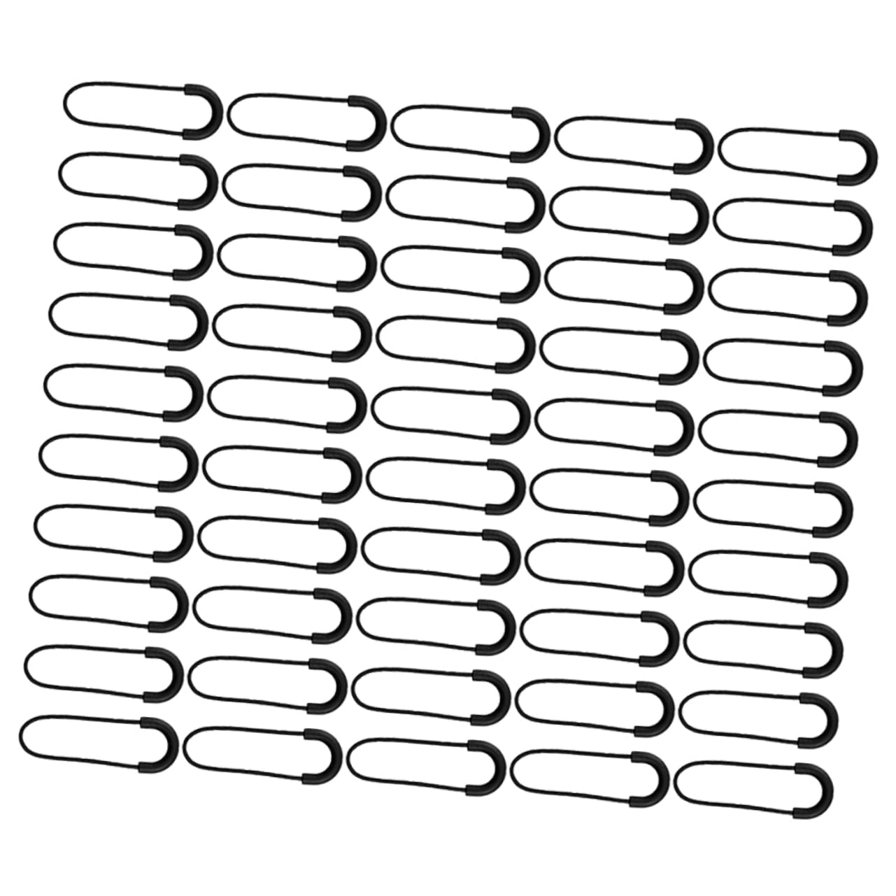Housoutil 50Pcs Zipper Pull Ropes for Bags and Clothing Durable Semicircle Zipper Pulls for DIY Projects Suitable for Backpacks Jackets and Storage Bags