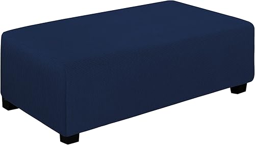 Miniatura 30 de Easy-Going Funda Elástica para Otomana Longitud 20-30 pulgadas Taburete de Almacenamiento Plegable Protector de Muebles Funda Rectangular Suave con