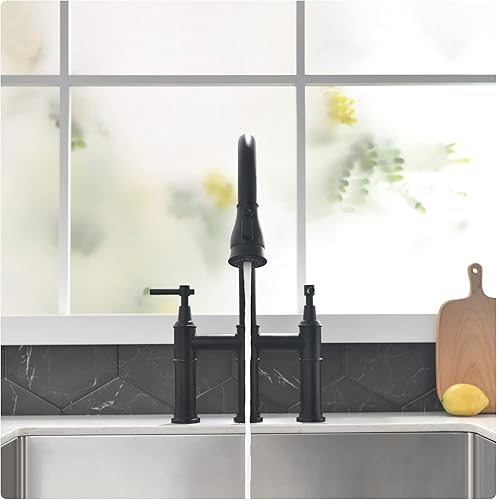 Miniatura 9 de Fapully Grifo de cocina sin contacto con rociador extraíble, sensor de movimiento dorado cepillado, inteligente comercial de una sola manija, grifo