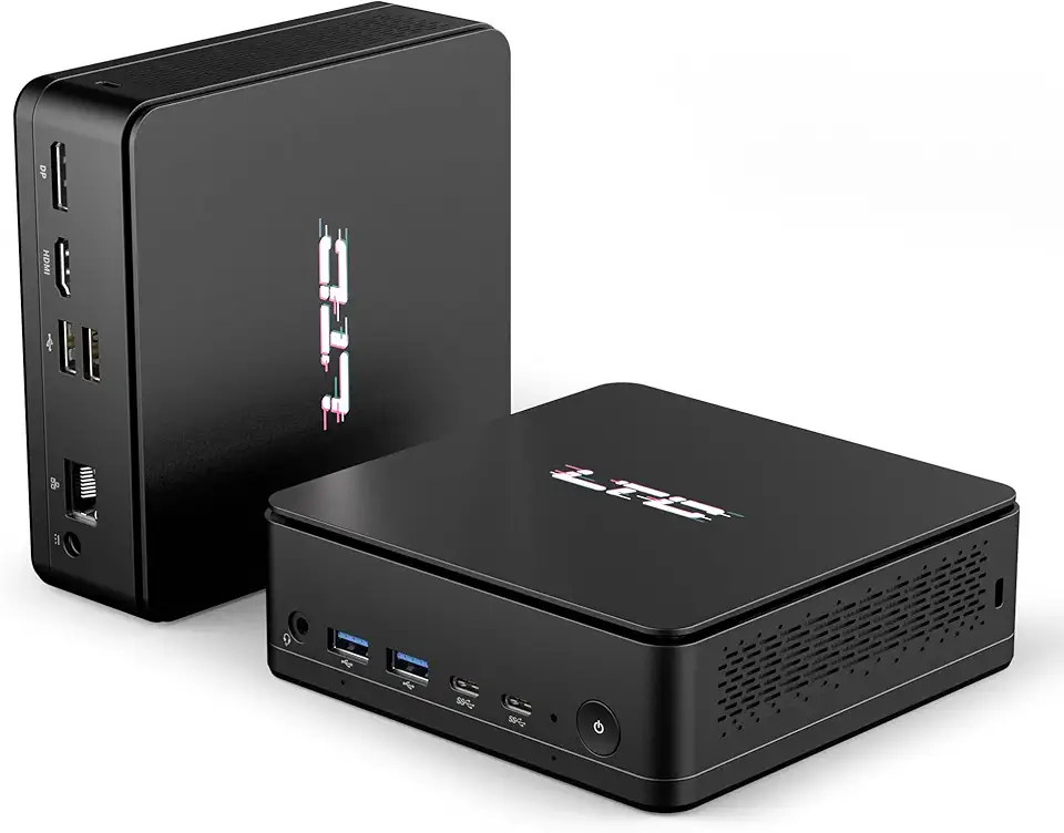 LTC Mini PC com NPU AI, AMD Ryzen 7 8845HS, Radeon 780M Graphic, 16GB DDR5 RAM, SSD PCIe 4.0 de 1TB, USB 4.0, WiFi 6, BT 5.2, Ethernet de 2,5 Gbps, tela tripla 4K/8K