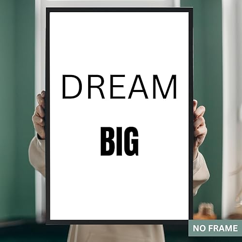 Miniatura 6 de Inspirational Quote Art Painting, Work Hard, Dream Big, Stay Humble, Be You Art Print Set of 6 - Motivational Phrases Posters for Office or Living