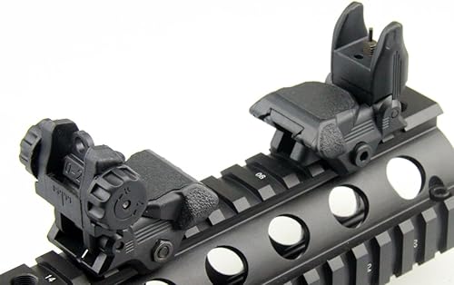 Miniatura 6 de TACFUN Negro Tactical Smart Polímero DelanteroTrasero Combo Set Flip Up