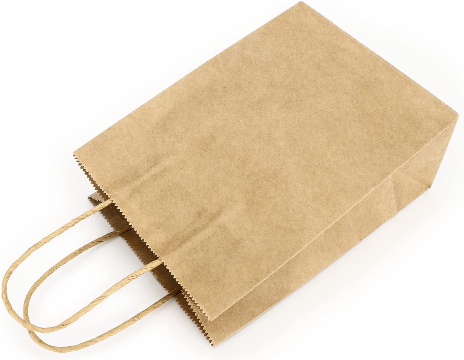 100 sacchetti di carta kraft marrone con manici, sacchetti regalo di dimensioni miste, perfetti per affari, borse della spesa, borse al dettaglio, borse per feste, borse per bomboniere, borse per