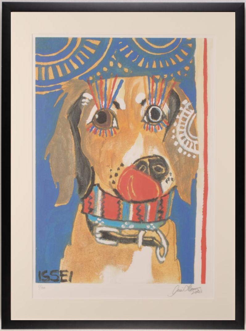 Amazon | 大谷一生 「ダックスフンド(青)」 ポップアート 絵画