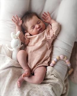 Reborn Silicone Baby Dolls Full Body Girl 20 Inch Lifelike Baby Doll Soft Silicone Real Life Size Babies Newborn Baby Doll Anatomically Correct Toy Xmas Gifts