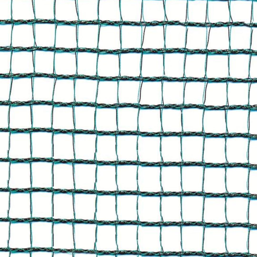 Rete Antigrandine Verde T-REX – Doppia Trama Indemagliabile, Protezione UV, Maglia 5x8 mm, 32 g/m² – Ideale per Orto e Coltivazioni (10m x 4m)