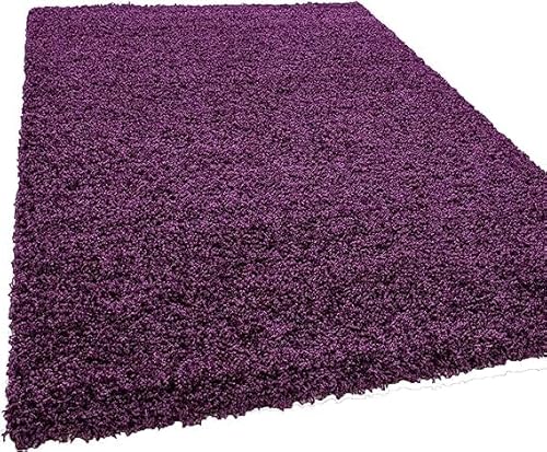 SASONS® Extra Large Shaggy Rug 5cm Thick Soft Pile Modern Fluffy Rugs for Living Room Bedroom Floor Carpet Mat Non Shedding Warm Colours Small Large X-Large Area Rugs (Purple, 80 x 150cm) - Image 8