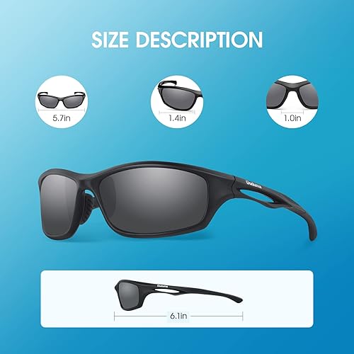 Miniatura 31 de Duduma Gafas de sol deportivas polarizadas para hombres y mujeres, para correr, ciclismo, pesca, golf, conducción, gafas de sol Tr90