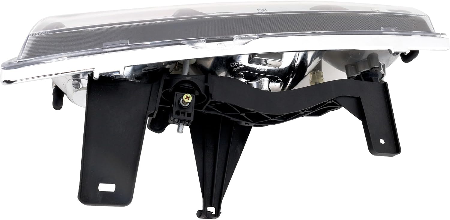 Compatible with 02-04 Vue Front Headlight Headlamp Head Light Lamp Black Trim with Bulb Left Driver Side