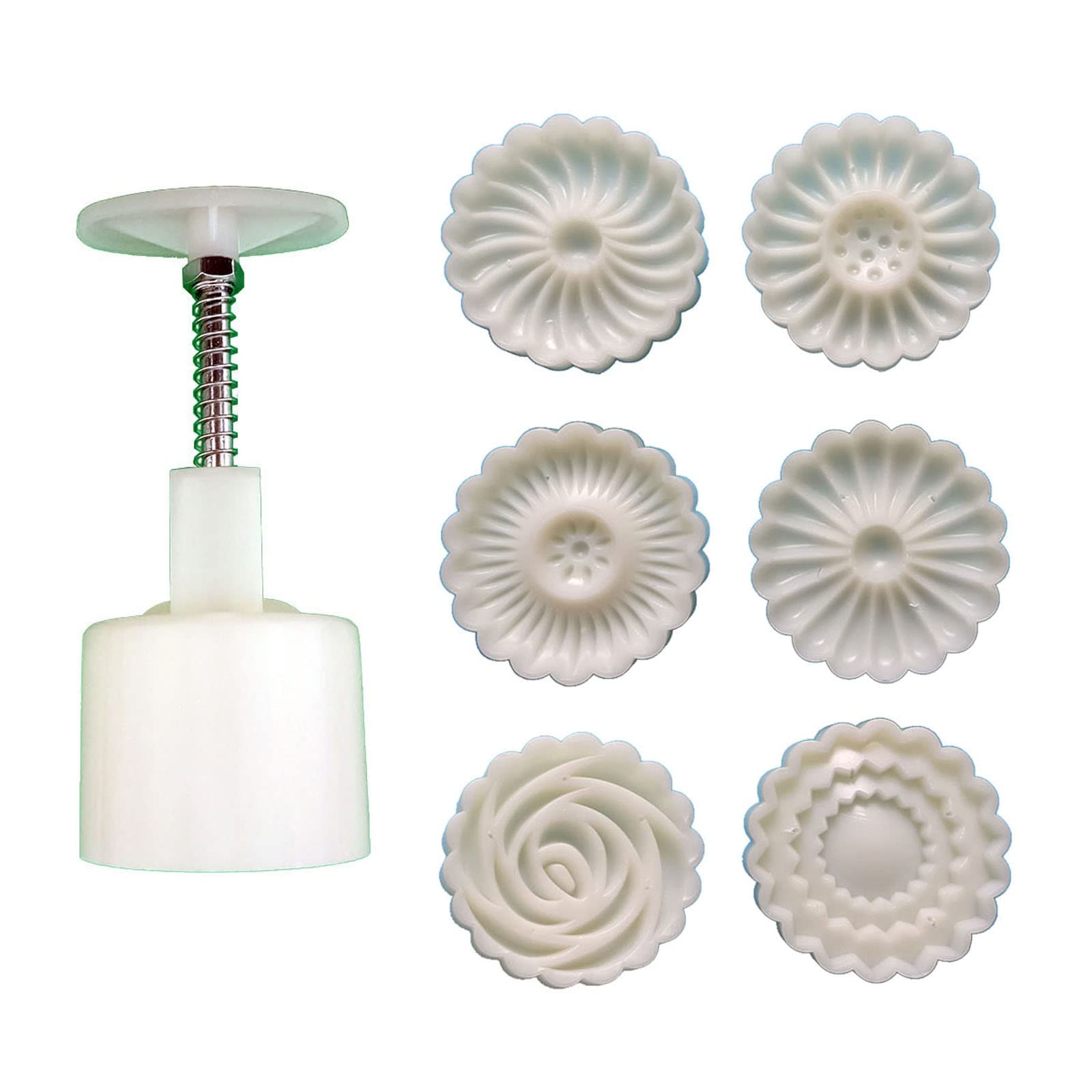 Tsophreniq Stamp Chrysanthemum Shape Mold Festival Hand Press Pastry Decorating Tool Stamps