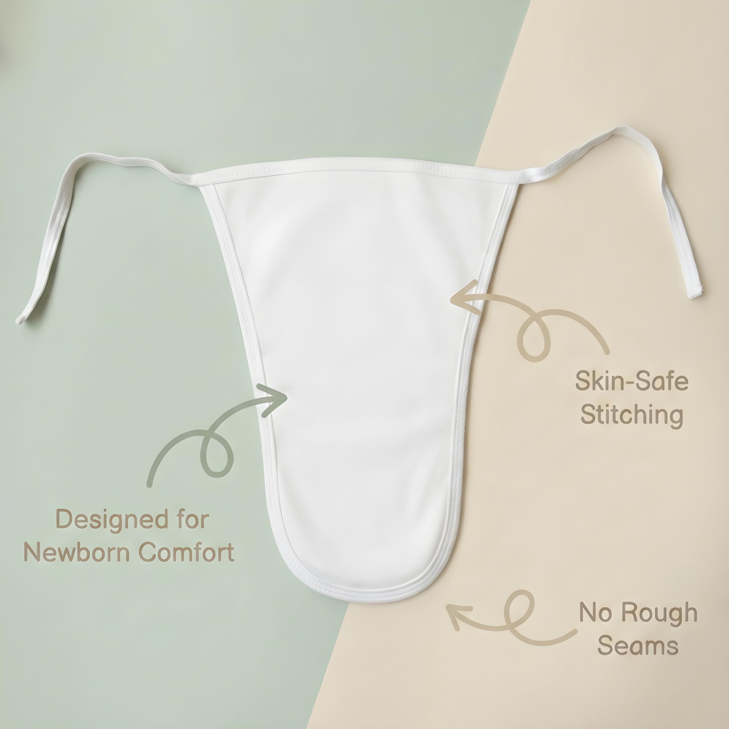 Blushbaby Pack of 6 - Pure Cotton Padded Nappy for Newborn Baby 0-3 Months | Double Layered, Extra Soft & Breathable Cotton Langot | Reusable & Washable Cotton Nappy for Baby Boy & Girl | Newborn Baby Essentials 3