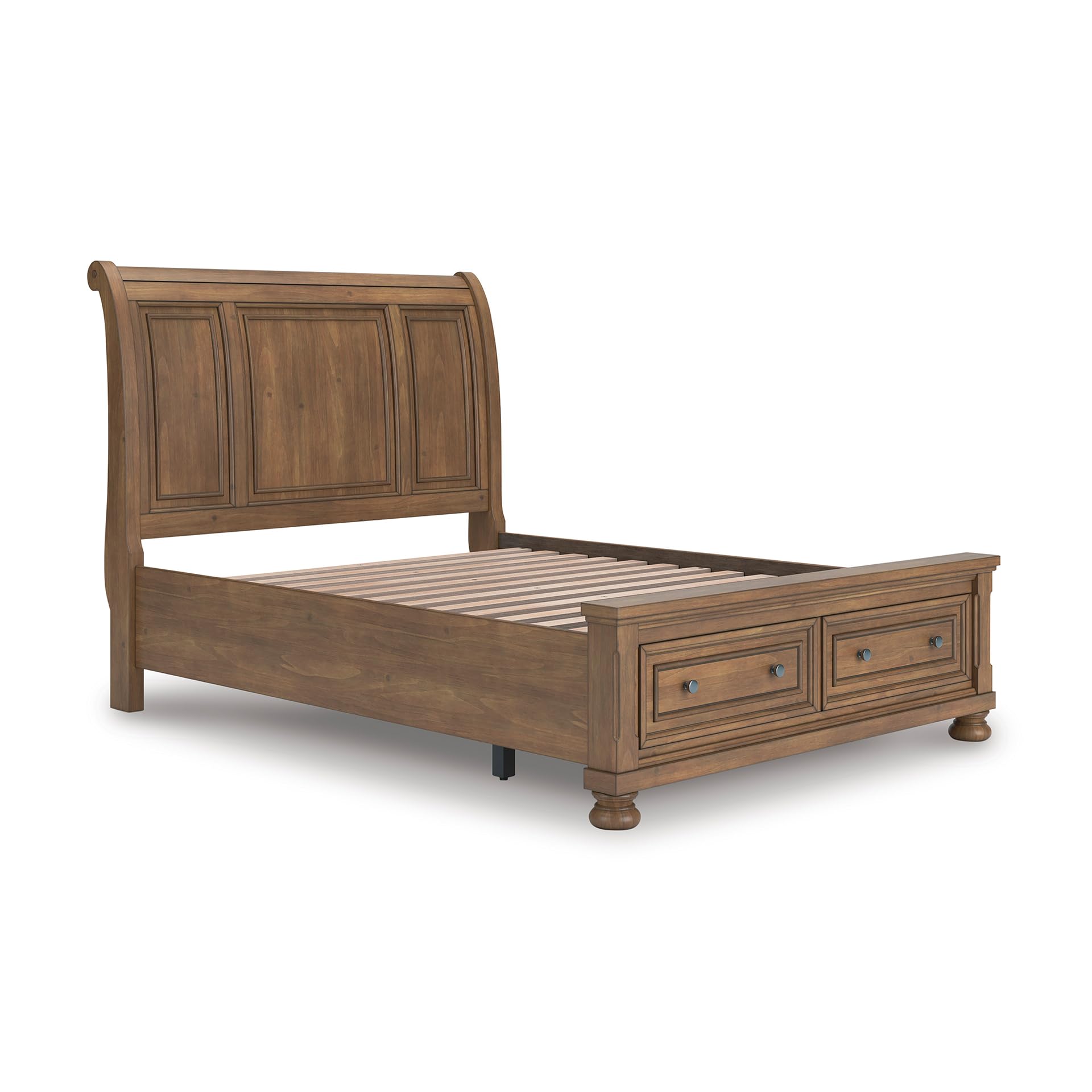 Signature Design by Ashley Queen Storage Sleigh Bed, Brown, Glarrison