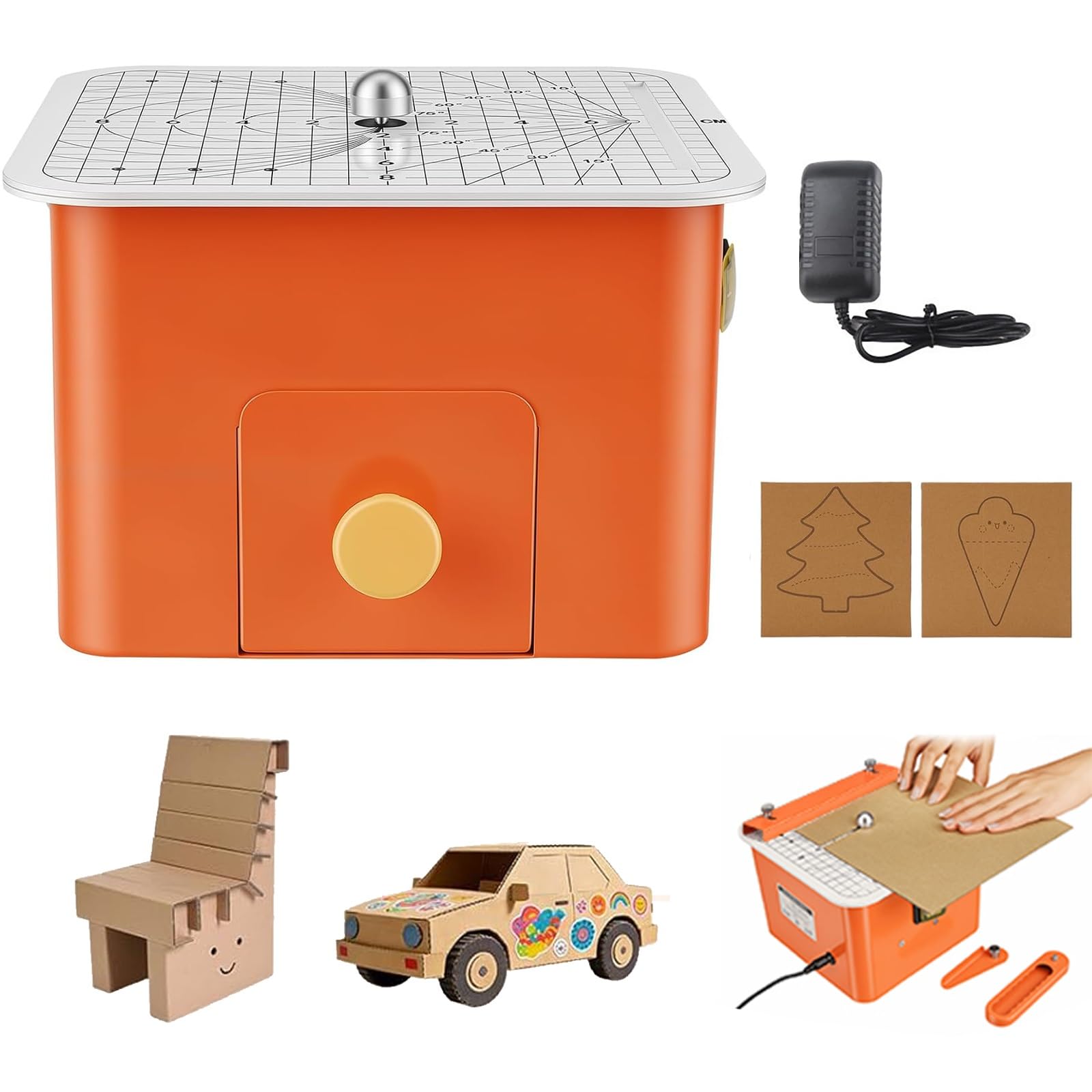 Cortador eléctrico de cartón, sierra sin cuchillas para manualidades, grosor de corte de 0 a 4 mm, herramienta creativa de manualidades de papel para niños y niñas