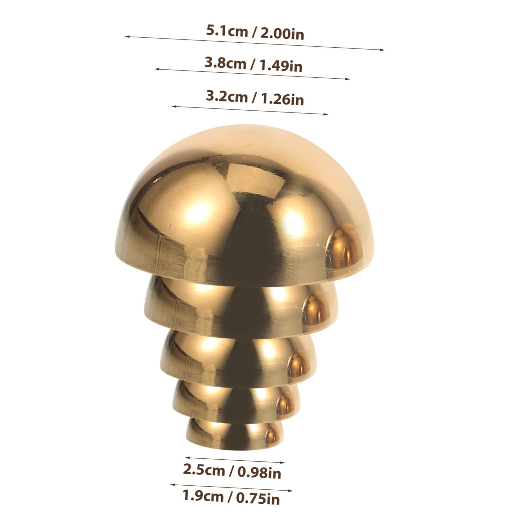 POPETPOP 5pcs Silver/Gold Gazing Ball Half Decor Semi Ball Polished Stainless Steel for Yard Wall