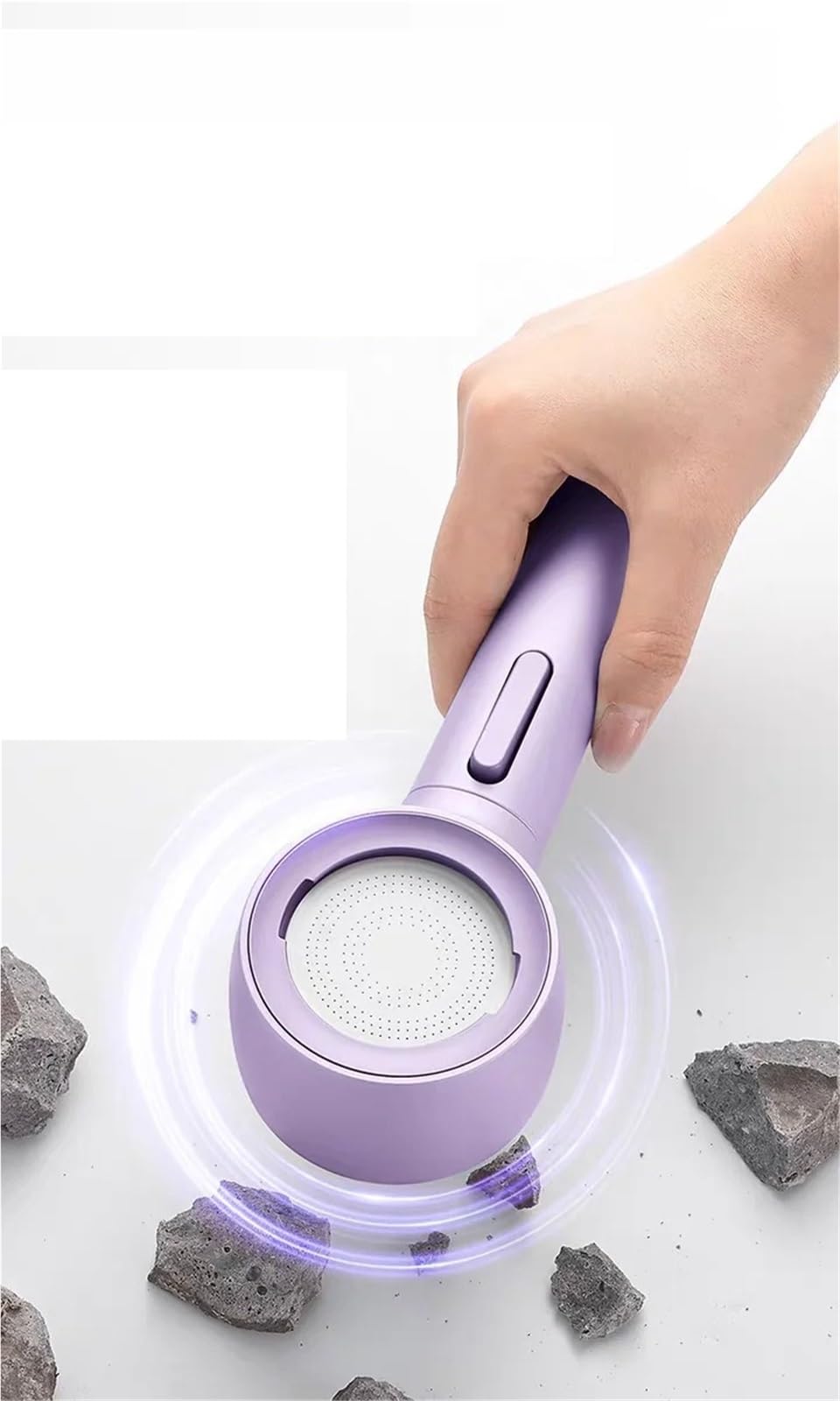 Pommeau de douche rond for enfants, buse pulvérisation d'eau douce, accessoires salle bains à haute pression, robinet toilette Pour Salle De Bain(White)