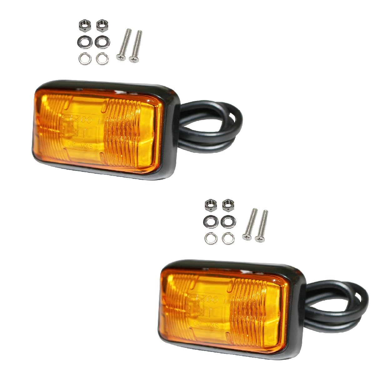 Amazon | 左右 2個 セット 汎用 LED サイド マーカー ランプ アンバー
