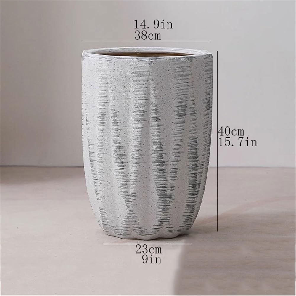 Doniczki ceramiczne duży kaliber doniczka podłogowa wewnątrz i na zewnątrz doniczki z otworami drenażowymi pojemnik geometryczna tekstura doniczki na kwiaty doniczki