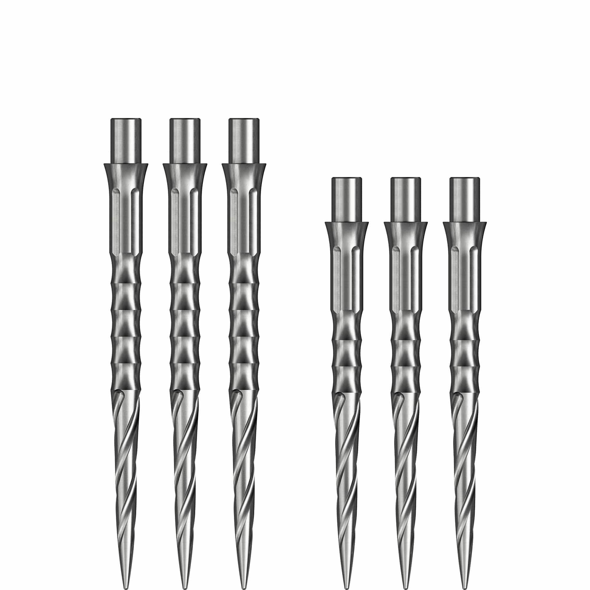 Caliburn Evo Dart Points Spiro No Lip | Replacement Points (Silver, 28mm)