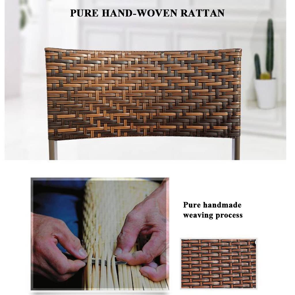 Mesa plegable de 5 piezas para comedor de patio de ratán, mesa y silla plegables, juego de mesa de comedor de bistró con tablero cuadrado de plástico y madera, muebles de exterior (color: estilo 1)