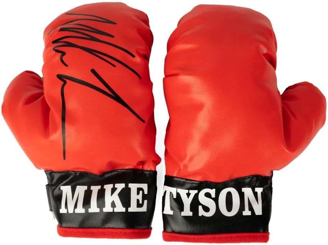 World Tech Toys Mike Tyson Kids Boxing Gloves – Official Licensed Autograph, Adjustable & Durable - Kids 6+