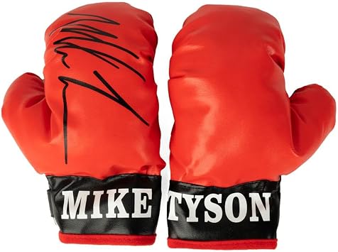 World Tech Toys Mike Tyson Kids Boxing Gloves Official Licensed Autograph, Adjustable & Durable - Kids 6+