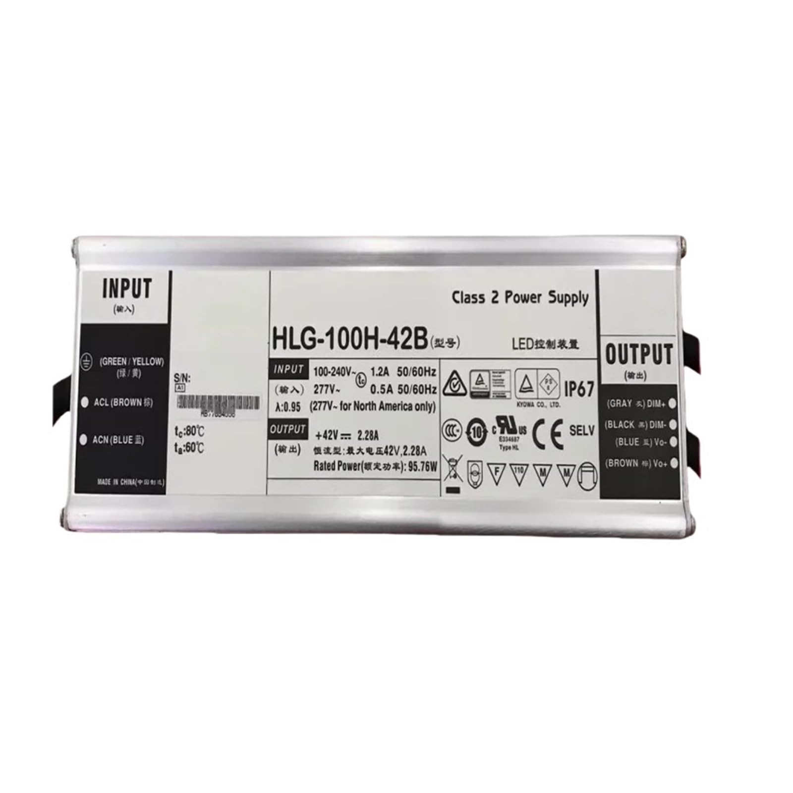 BFSYDLUJ 100W dimming LED power supply HLG-100H-42B HLG-100H-20A HLG-100H-24B HLG-100H-48B HLG-100H-54B