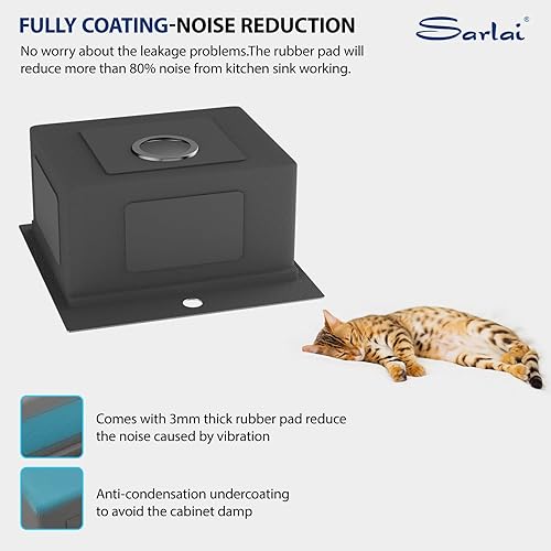 Miniatura 122 de Sarlai Fregadero de barra de 21 gotas de acero inoxidable - Fregadero de cocina de 21 x 20 pulgadas, estación de trabajo de montaje superior, acero