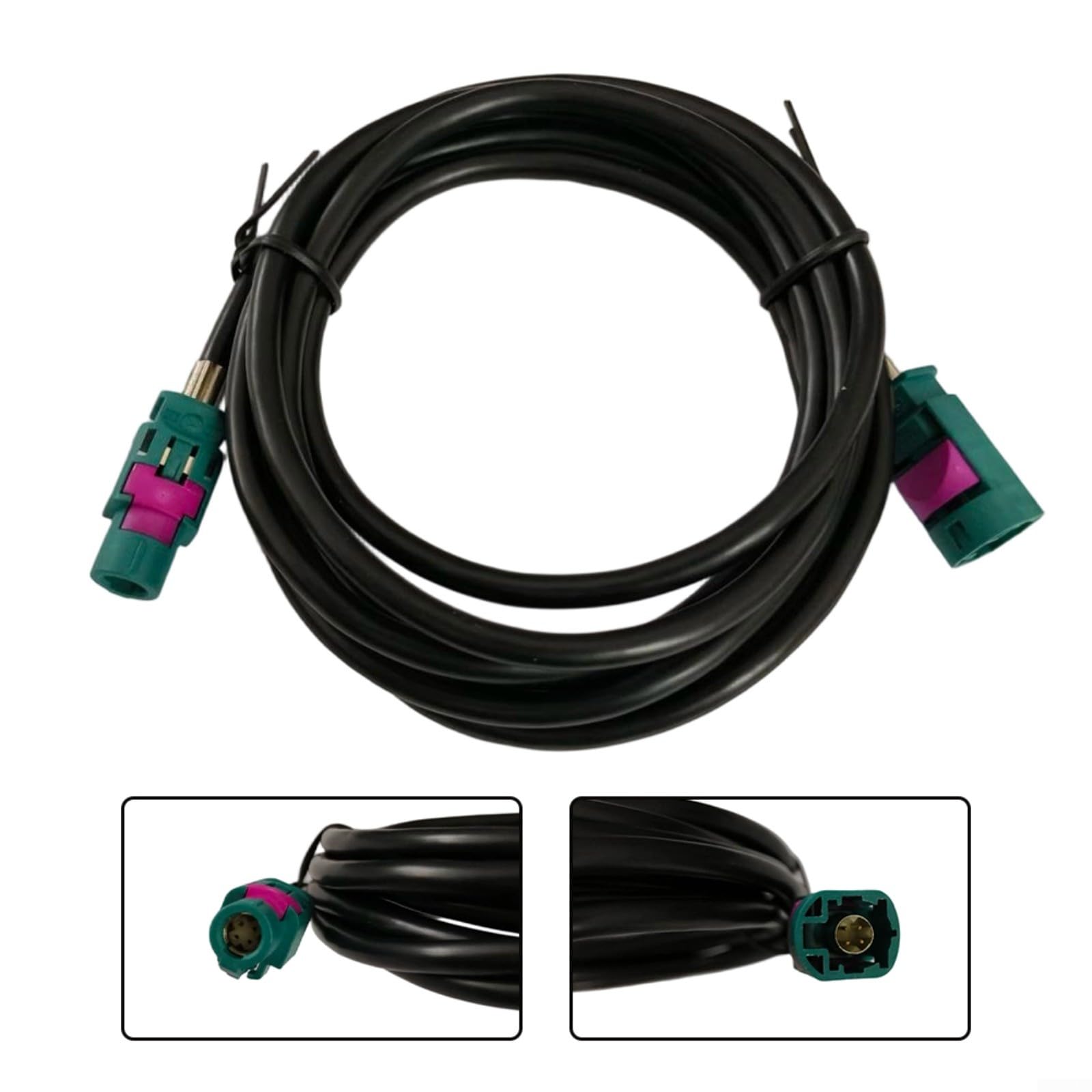 Automotive - Cavo LVDS Z femmina a 4 pin da 180 cm per autoradio navigazione GPS e trasmissione AV nel veicolo - ABS + adattatore in metallo