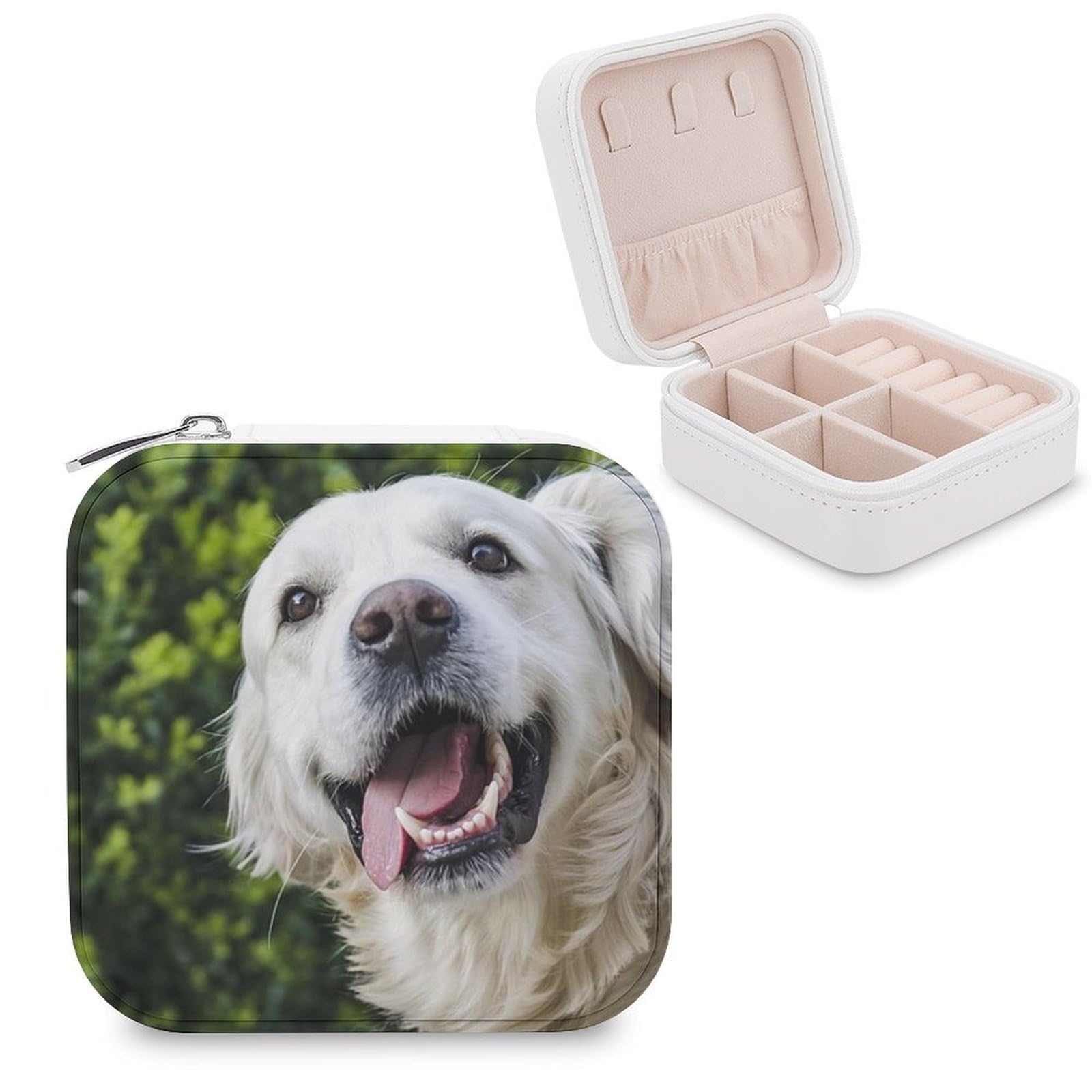 Boîte à bijoux de voyage Golden Retriever pour vos vacances