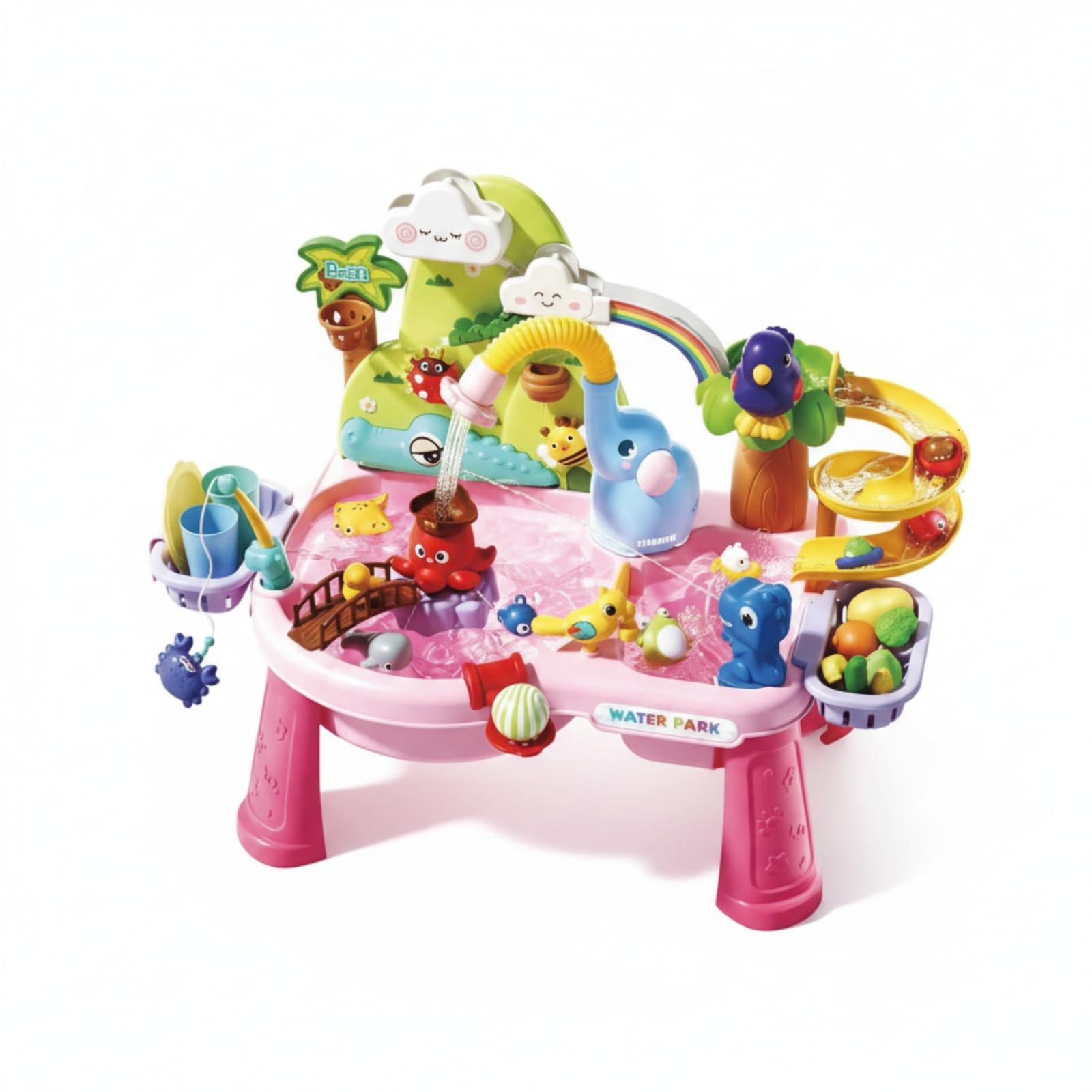 Set Acqua Grande Animale Animali Tavolo Gioco Acqua Elettronico No Tavolo Acquatico per Esterno, Rosa
