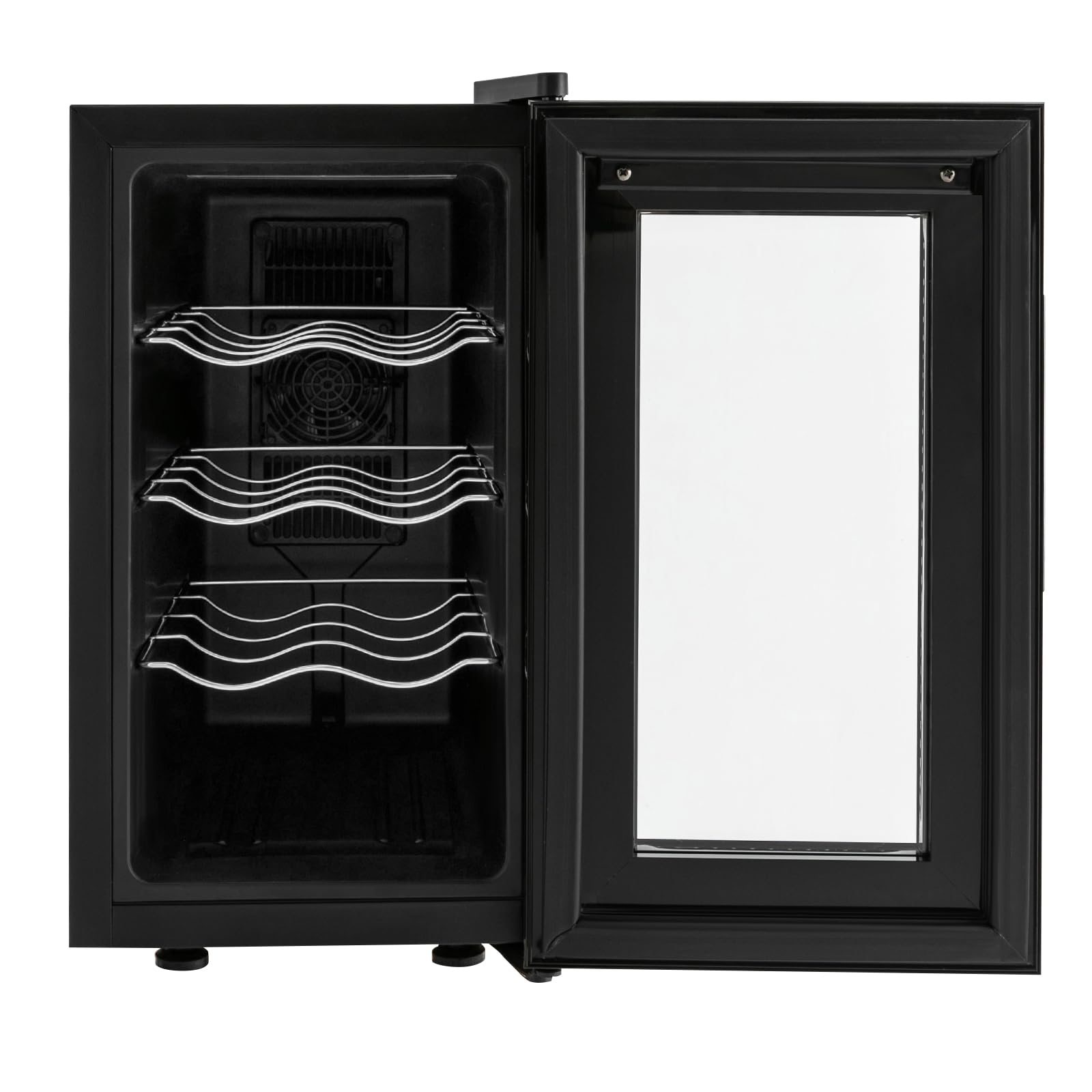 Refrigeratore per vino da 8 bottiglie, per vino dolce, vino rosso secco, nero, 25,8 x 50,2 x 46,5 cm, 23 l