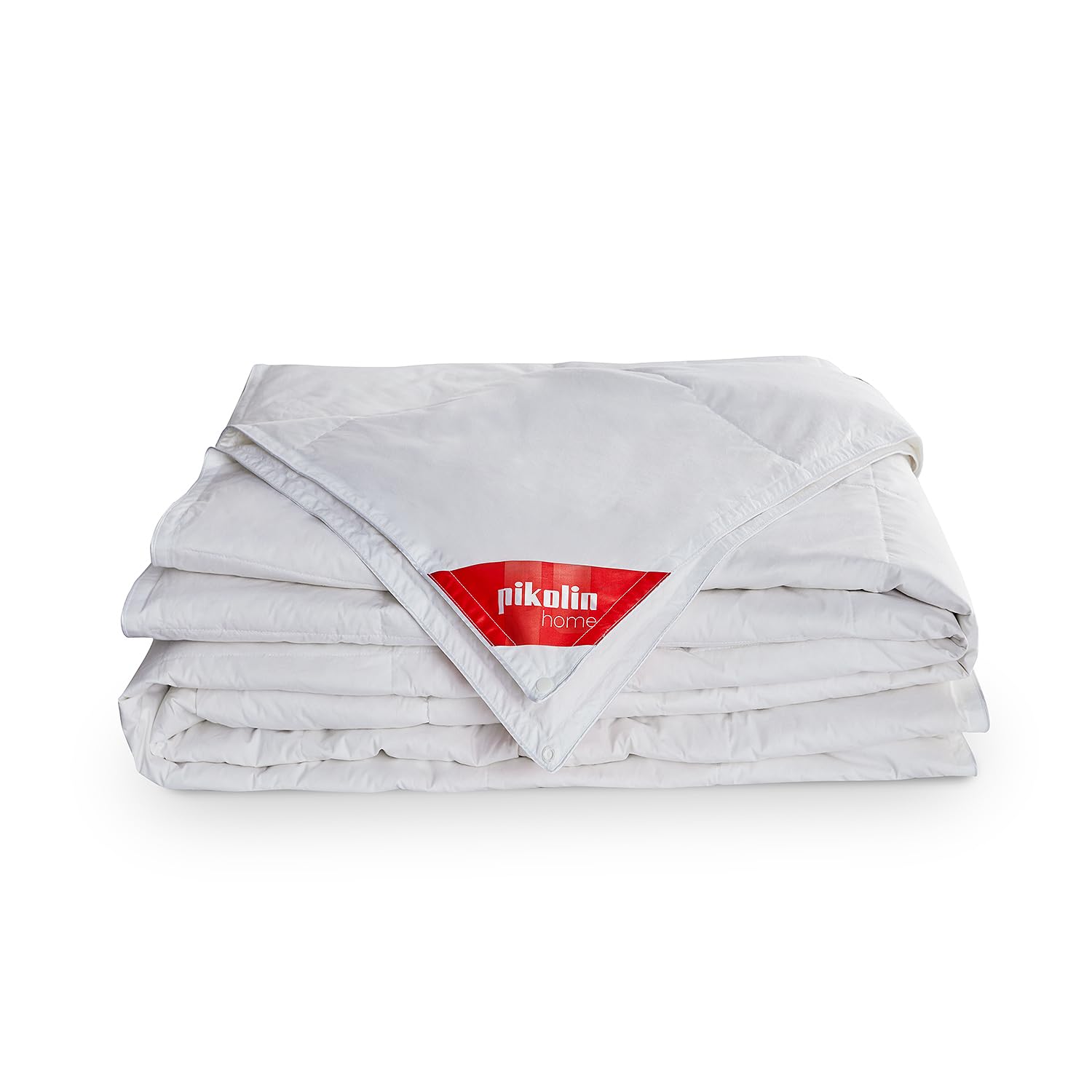 PIKOLIN Home - Edredón Nórdico Duo 92% Plumón de 120 y 160 gr | Cama 90 | 150x220 | 4 Estaciones | Tejido de Algodón | Unión Mediante Corchetes