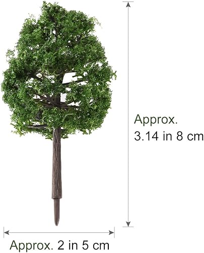 Miniatura 2 de Modelo Árboles Micro Arquitectónico Imitación Plástico 3.5 in Árbol Modelo Paisaje Arquitectónico Modelo Árbol 20 Pcs