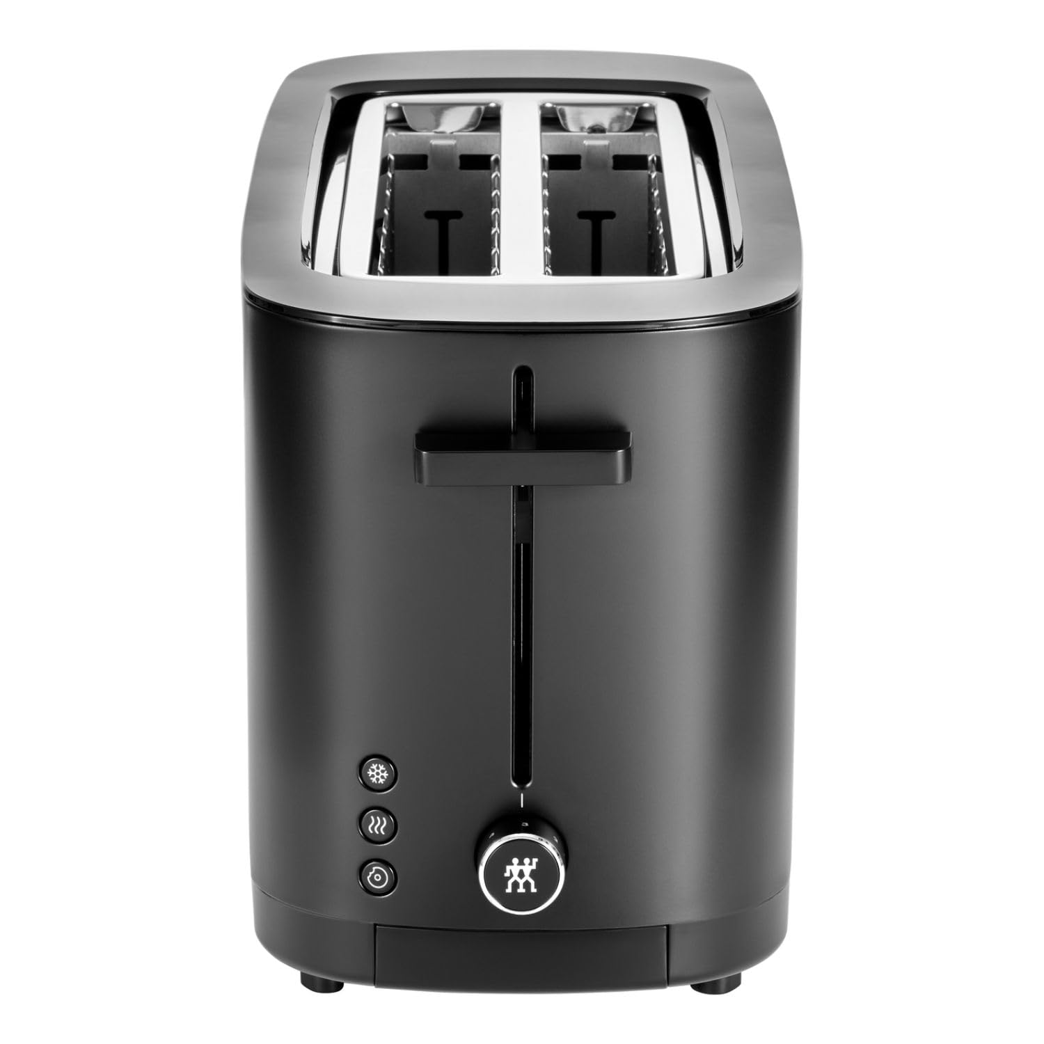 ZWILLING ENFINIGY Toaster mit 3 Automatikprogrammen, 7 Bräunungsgraden und Abschaltfunktion, Langschlitztoaster für 4 kurze oder 2 lange Scheiben, mit Brötchenaufsatz, Schwarz