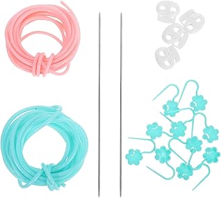 Frcolor 編み目ホルダーチューブ かぎ針用ステッチストッパーキャップ 針用ステッチキーパー 編み物 かぎ針編みの針落下防止と調整用コー